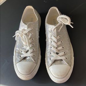 Metallic sparkle converse shoes